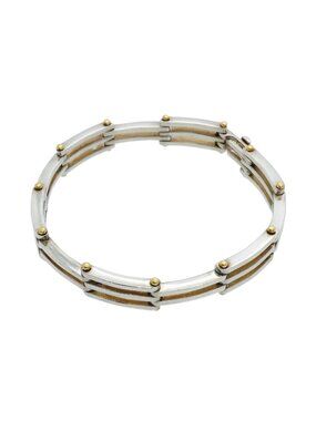 Tiffany & Co Bracelet Gate 18k Yellow Gold 925 Sterling Silver